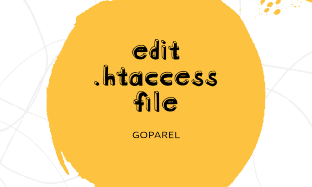 Editing your HTACCESS File