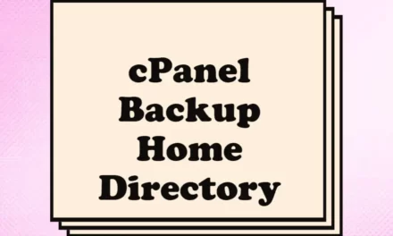 Create a Home Directory Backup in cPanel